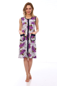 Халат женский, модель 123,трикотаж  (Сирень)