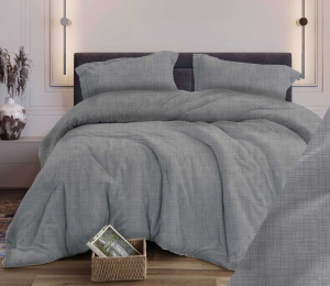 Наволочка 40*60 см, бязь "Комфорт" (Контур, светло-серый)