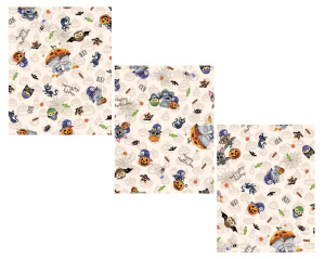 Комплект вафельных полотенец 48*60 см, 3 штуки (Хеллоуин)