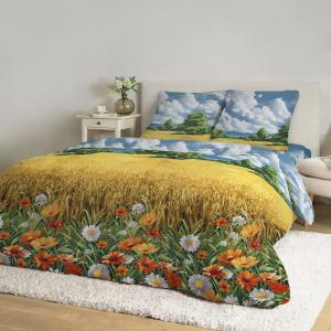 Пододеяльник 2-спальный с вырезом "ромб", бязь ГОСТ (Родные просторы)