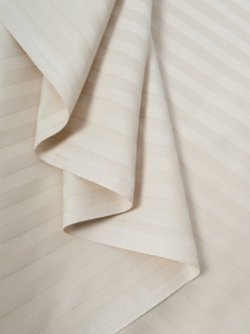 Простыня Евро 260*240 см, сатин-страйп (Бежевый)