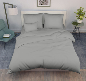 Наволочка 50*70 см, однотонная бязь ГОСТ, клапан (Серый опал)