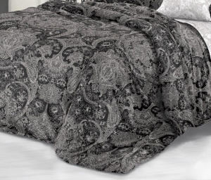 Наволочка 50*70 см, сатин "Престиж", на молнии (Нуар основа)