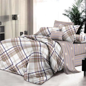 Простыня на резинке 200*200 см, поплин, борт 25 см (Мэн (компаньон))