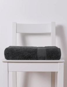 Махровое гладкокрашеное полотенце 100*150 см 400 г/м2 (Графит)