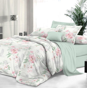 Простыня на резинке 200*200 см, сатин "Престиж", борт 25 см (Альбина (компаньон))