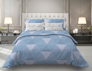 Наволочка 50*70 см, бязь "Комфорт", на пуговицах (Галактика, синий)