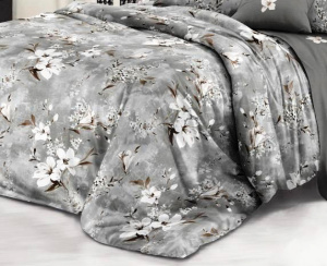 Пододеяльник Евро 200*220 см, сатин "Престиж" (Песня цветов (основа))