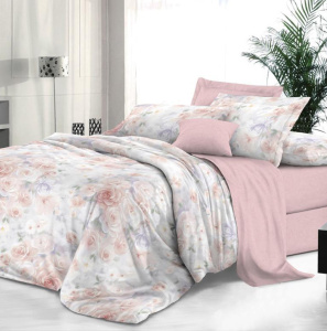 Комплект постельного белья Евростандарт, сатин "Престиж" (Романтика)