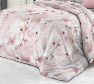 Пододеяльник Евро 200*220 см, на молнии, поплин (Сакура (основа))