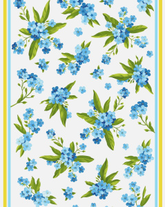 Полотенце 50*70 вафельное (Незабудки)