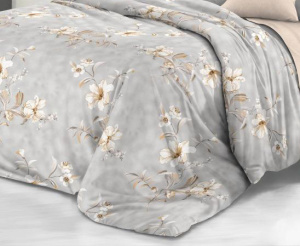 Пододеяльник Евро 200*220 см, сатин "Престиж" (Золотые соцветья (основа))