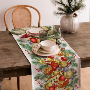 Дорожка для сервировки 50*150 см, хлопок 100% (Золотые игрушки)