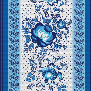 Полотенце 50*70 вафельное (Гжель)