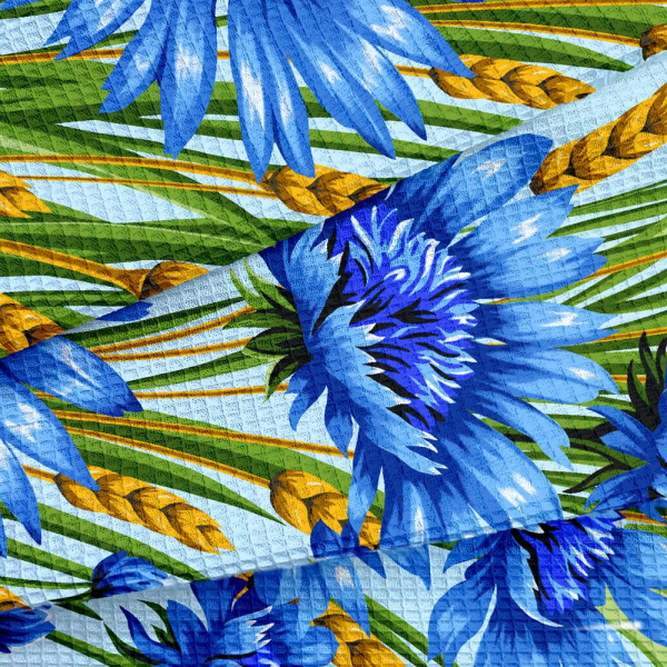 Полотенце 50*60 см вафельное (Васильки)