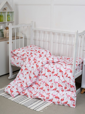 Наволочка 40*60 см, перкаль, детская расцветка (Фламинго)
