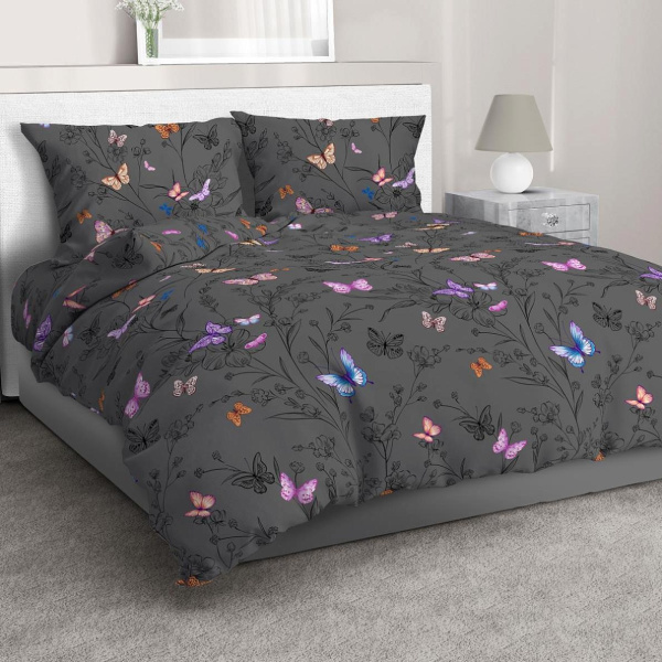 Простыня на резинке 180*200 см, перкаль, борт 25 см (Россана)