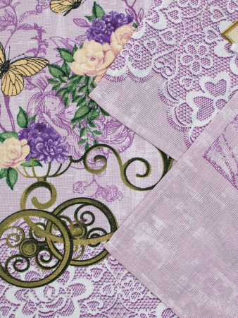 Комплект полотенец 48*60 см, 3 шт., рогожка (Лавандовый прованс)