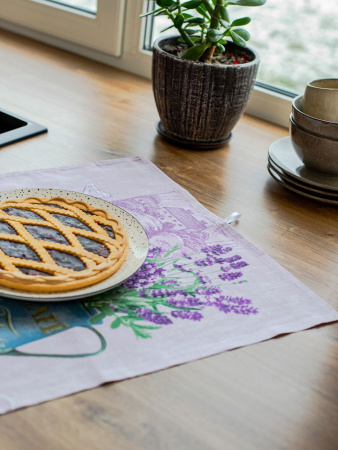 Комплект полотенец 48*60 см, 3 шт., рогожка (Лавандовый прованс)