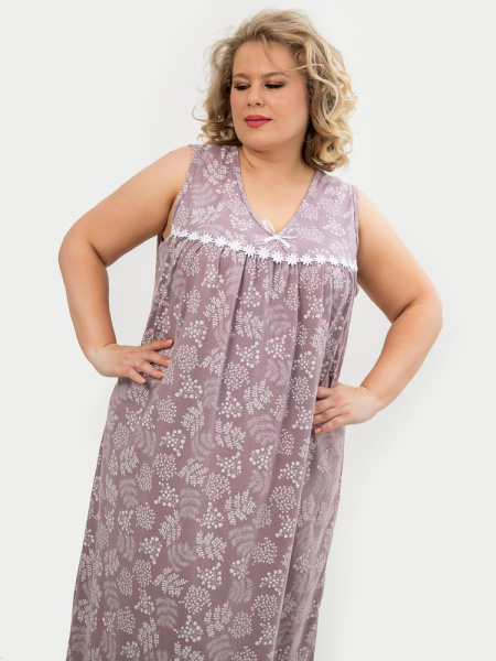 Сорочка ночная женская,мод. 431, трикотаж 60-70 (Иветта, французский серый )