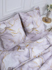 Простыня 2-спальная, перкаль (Мраморный узор, сиреневый)
