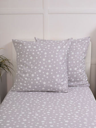 Простыня на резинке 080*160 см, перкаль, детская расцветка (Звёзды)