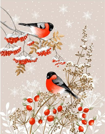 Комплект полотенец 48*60 см, 3 шт., рогожка (Музыка зимы)