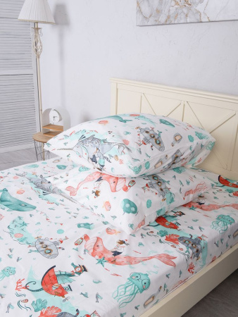 Наволочка 50*70 см, перкаль, детская расцветка (Морячок)
