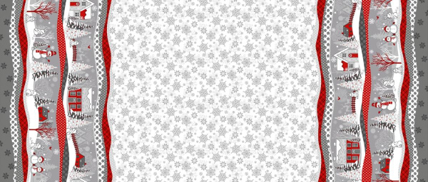 Скатерть 150*250 см, рогожка (Нарядная сказка, серый)