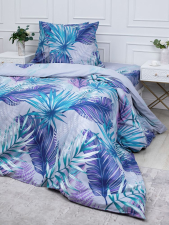 Комплект постельного белья 1,5-спальный, перкаль (Мира, серый)