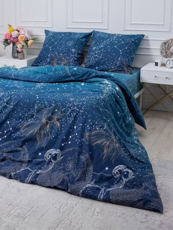Комплект постельного белья 1,5-спальный, перкаль (Млечный путь)