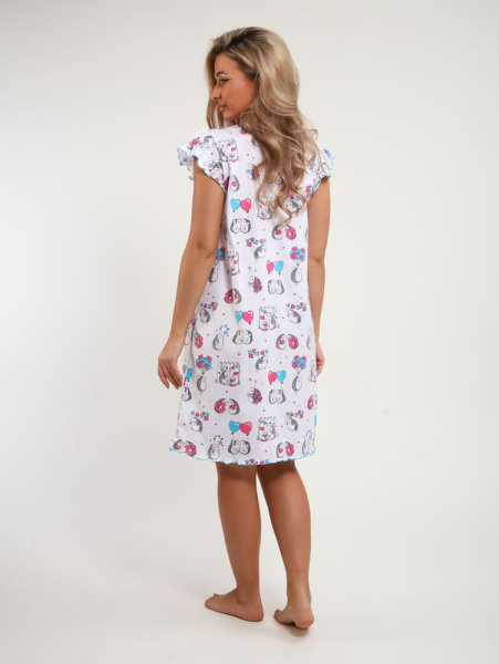 Сорочка ночная женская,мод. 426,трикотаж (Милые ежи)