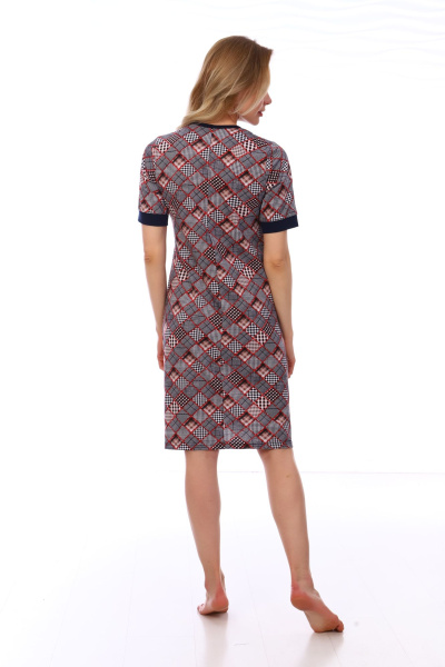 Халат женский, модель 124,трикотаж  (Калейдоскоп, коричневый)