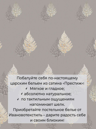 Комплект постельного белья 1,5-спальный, сатин "Престиж" (Мистик)