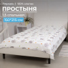 Простыня 1,5-спальная, перкаль, детская расцветка (Ёжики)