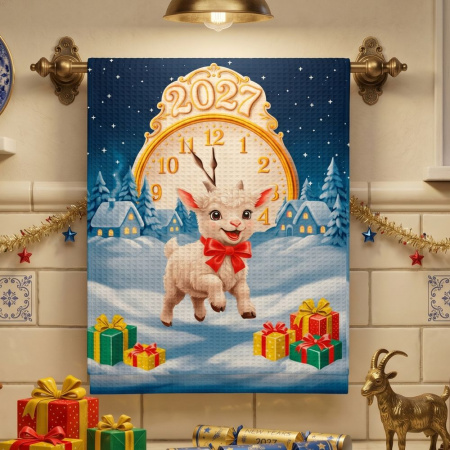 Полотенце 50*60 см вафельное (Козочка 2027)