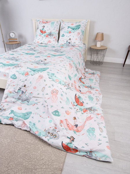 Наволочка 50*70 см, перкаль, детская расцветка (Морячок)
