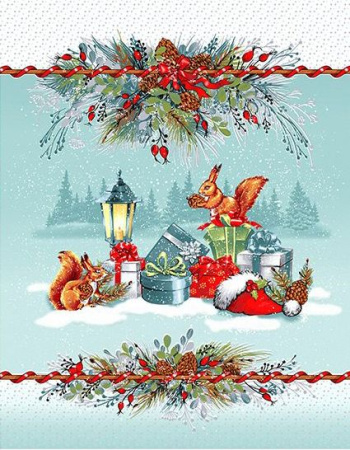 Комплект полотенец 48*60 см, 3 шт., рогожка (Огонёк)