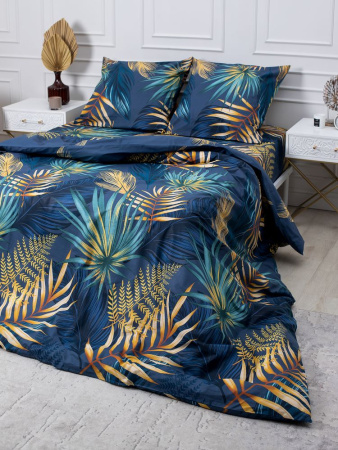 Комплект постельного белья 1,5-спальный, перкаль (Мира, синий)