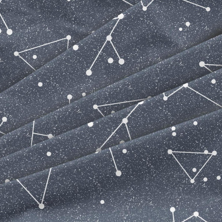 Комплект постельного белья 1,5-спальный, перкаль (Звездное небо)