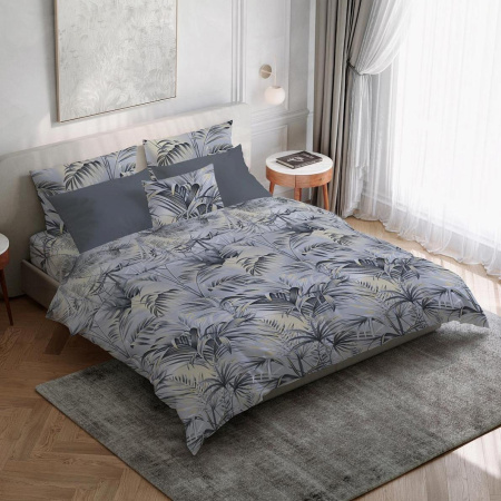 Комплект постельного белья 1,5-спальный, бязь  ГОСТ (220) (Тропический дождь)