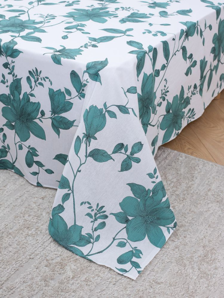 Комплект постельного белья 1,5-спальный, бязь "Комфорт" (Грация, зеленый)