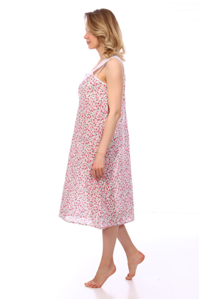 Сорочка ночная женская,модель 4031,ситец (Цветочное настроение, розовый)