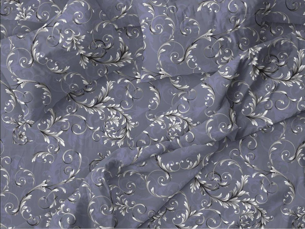 Комплект постельного белья 1,5-спальный, бязь "Комфорт"(220) (Валенсия, сиреневый)