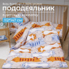 Пододеяльник 112*147 см в детскую кроватку, бязь "Комфорт" (Кот батон)
