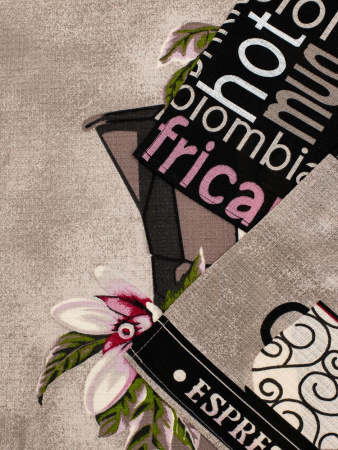 Комплект вафельных полотенец 48*60 см, 3 штуки (Мокко, черный)