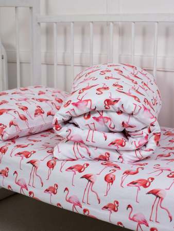 Наволочка 40*60 см, перкаль, детская расцветка (Фламинго)