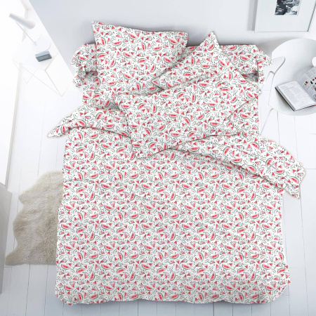 Простыня на резинке 080*160 см, перкаль, детская расцветка (Арбузики)