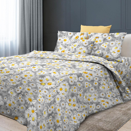 Комплект постельного белья 2-спальный с Евро простыней, перкаль (Любава)