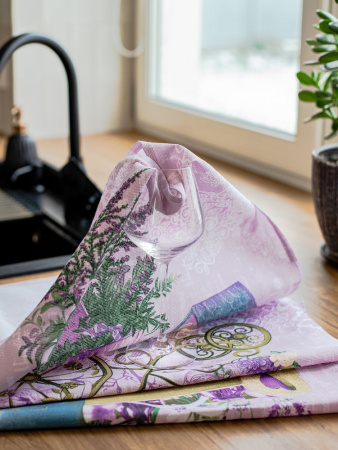 Комплект полотенец 48*60 см, 3 шт., рогожка (Лавандовый прованс)